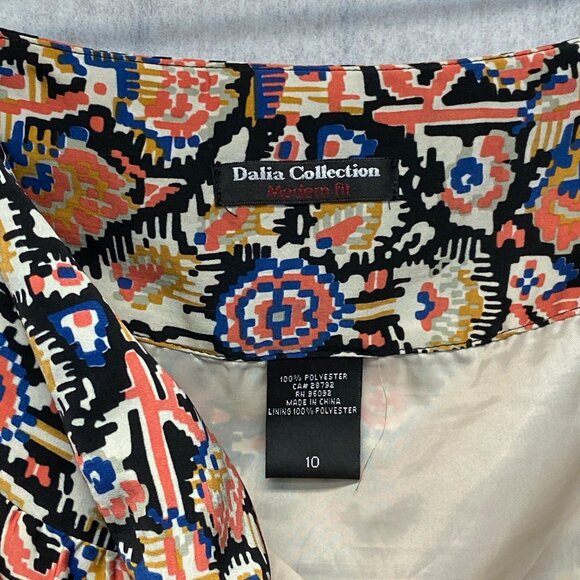 Dalia Collection Southwestern Aztec Tribal Print Banded Hem A Line Mini Skirt 10 - Picture 13 of 14